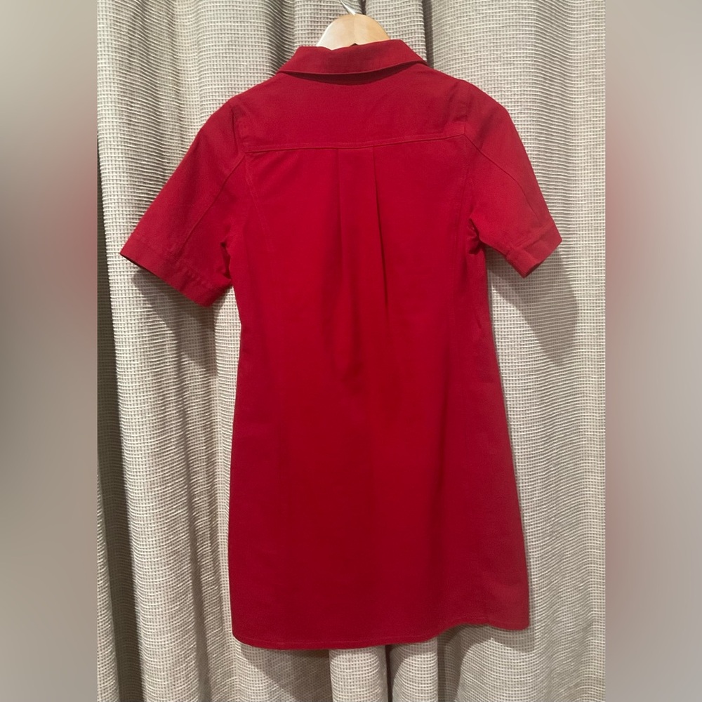 NWT TCEC Vibrant Red Zippered Dress, Size Medium - Picture 3 of 7